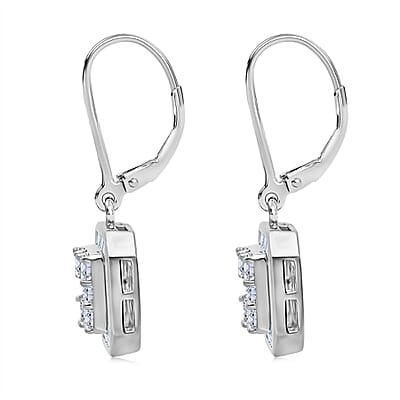 Luxuriant Lab Grown Diamond Earrings in Rhodium Over Sterling Silver 2.00 ctw