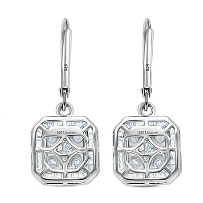 Luxuriant Lab Grown Diamond Earrings in Rhodium Over Sterling Silver 2.00 ctw
