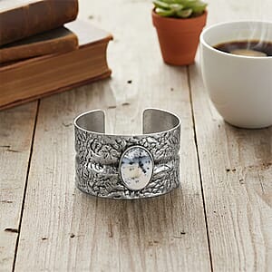 Handmade Gemstone Bracelet in Silvertone