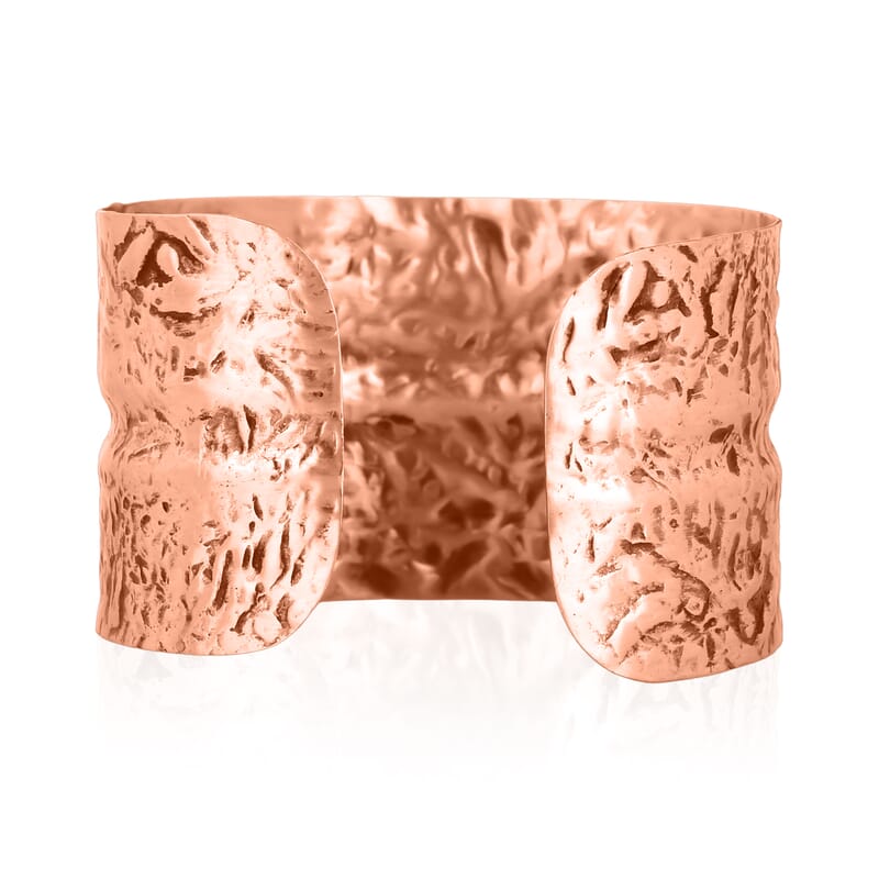 Handmade Gemstone Cuff Bracelet in Rosetone