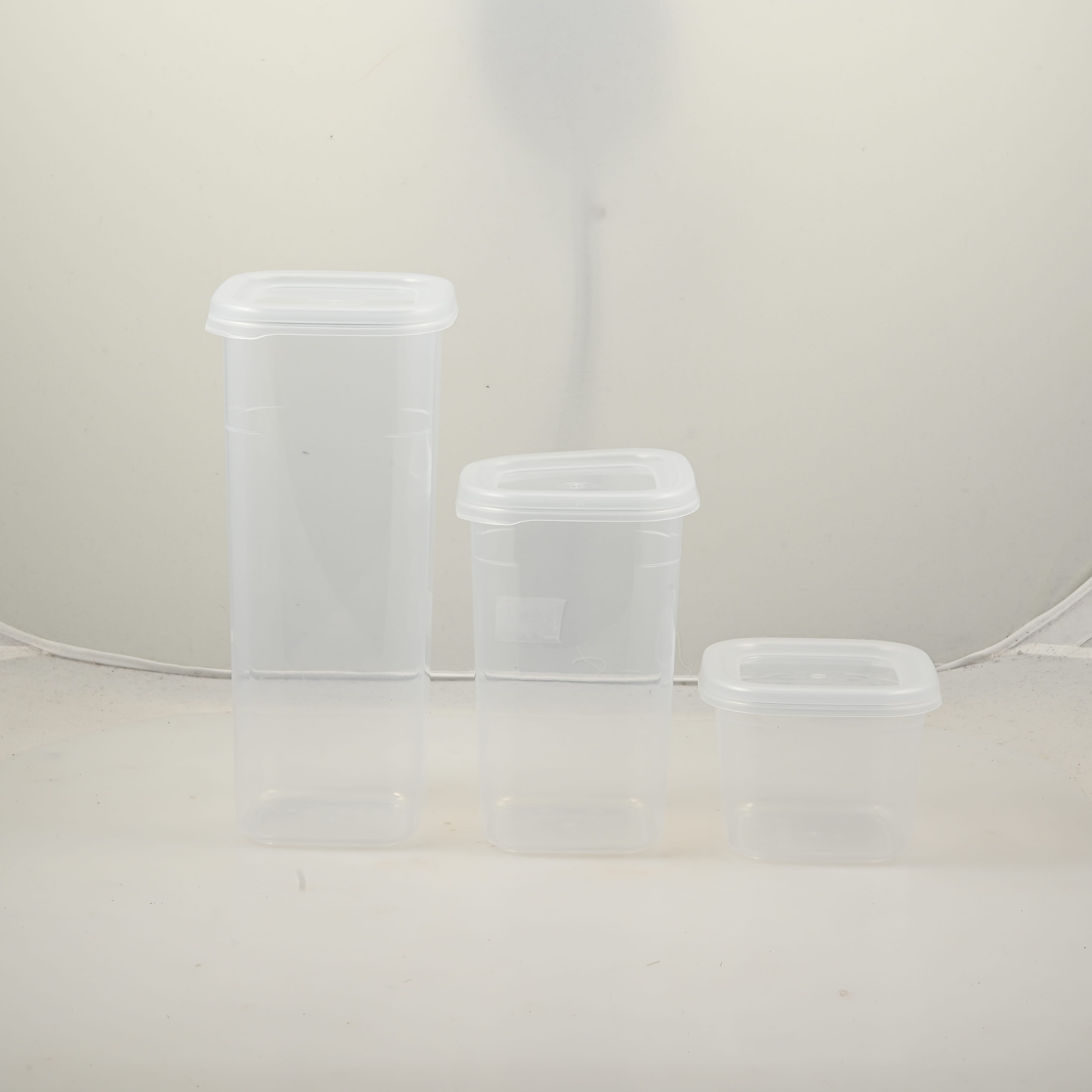 White Airtight Food Storage Containers with Lids, BPA Free, SET OF 12