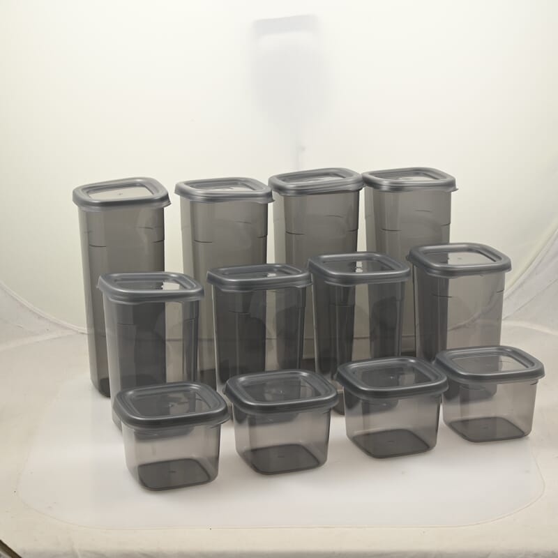 Gray Airtight Food Storage Containers with Lids, BPA Free, SET OF 12