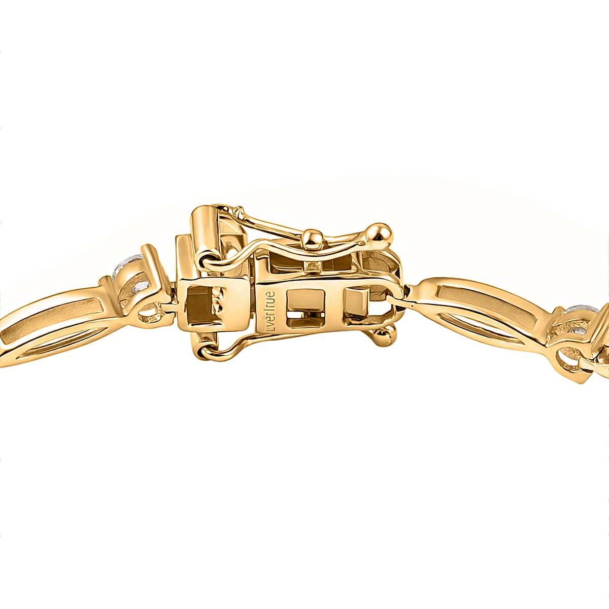EverTrue Moissanite 1.10 ctw Bracelet in 18K Yellow Gold Plated (7.25 In) image number 3