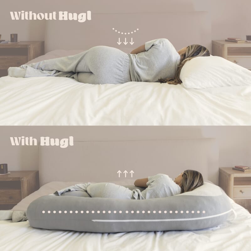 Plufl Gray Jumbo Cooling Body Pillow