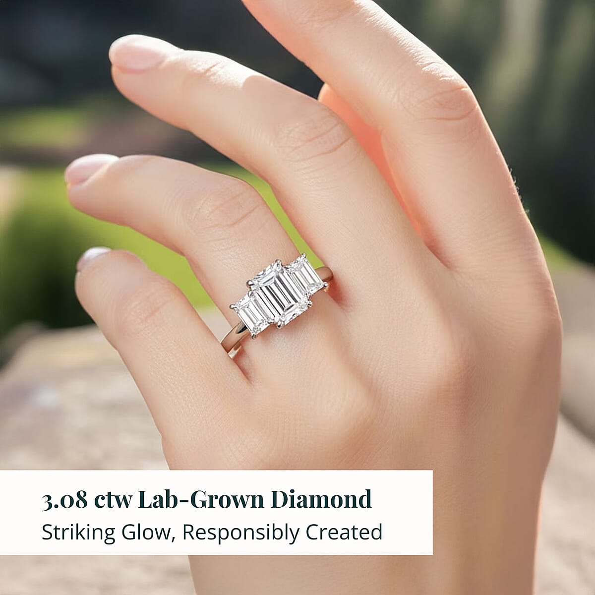 14K White Gold Luxuriant Lab Grown Diamond(G VS2) Ring (Size 10.0) (4 g) 3.08 ctw image number 1