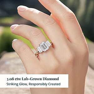 Luxuriant Lab Grown Diamond Ring in 14K White Gold 3.08 ctw (Size 6.0)