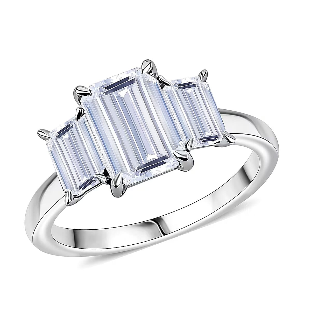 Luxuriant Lab Grown Diamond 3.08 ctw Ring in 14K White Gold (Size 7.0) 4 Grams image number 0