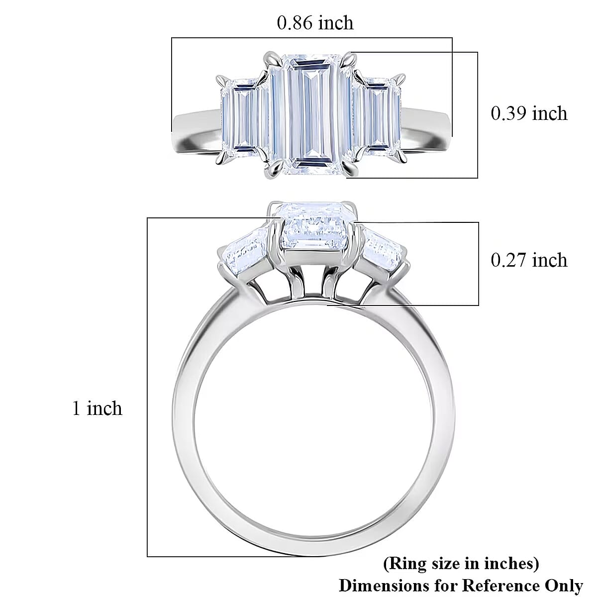 Luxuriant Lab Grown Diamond 3.08 ctw Ring in 14K White Gold (Size 7.0) 4 Grams image number 6