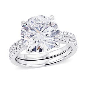 Luxuriant Lab Grown Diamond F VS2 5.54 ctw Ring in 14K White Gold (Size 6.0) 5.50 Grams