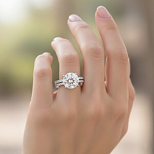 Luxuriant Lab Grown Diamond F VS2 5.54 ctw Ring in 14K White Gold (Size 6.0) 5.50 Grams