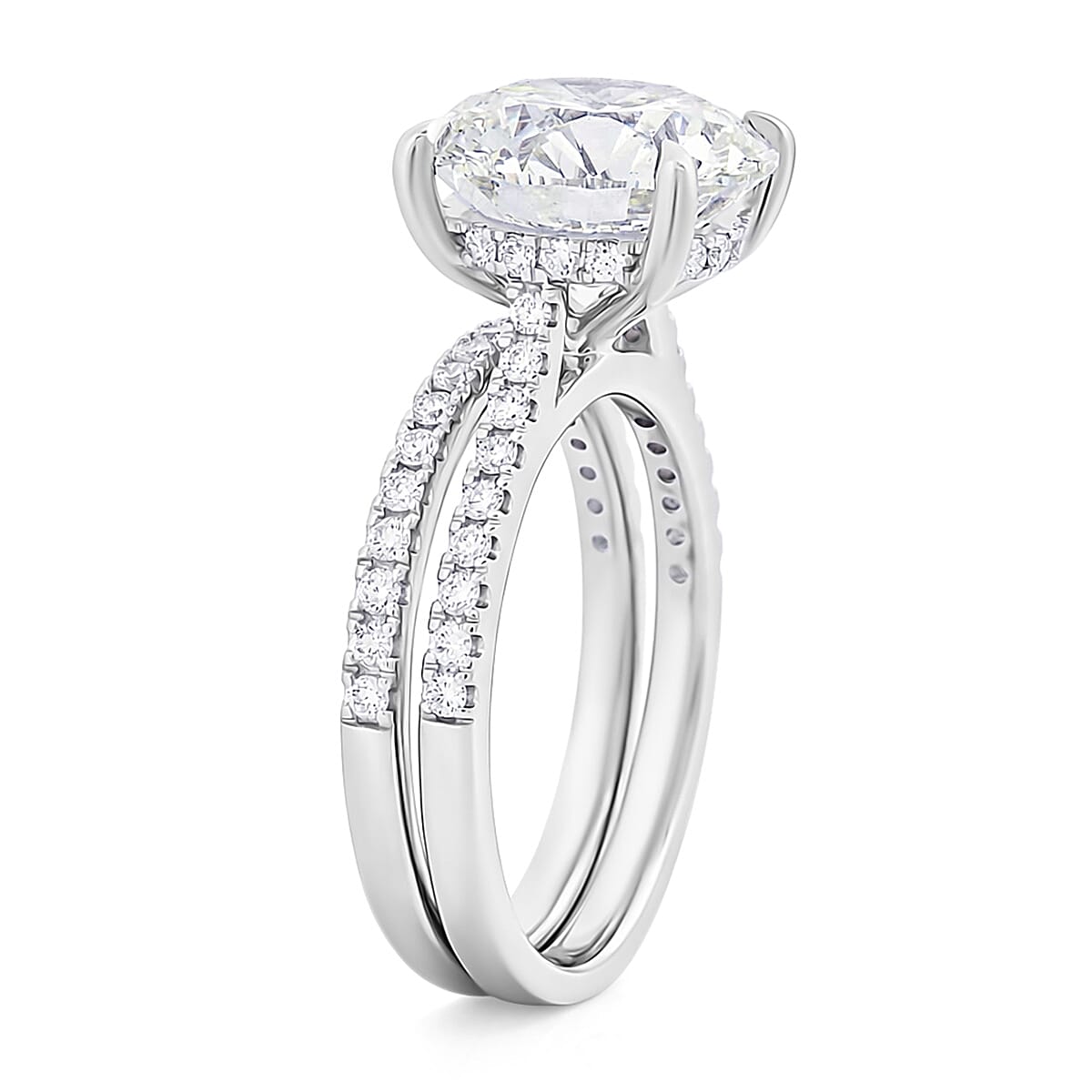 Luxuriant Lab Grown Diamond F VS2 5.54 ctw Ring in 14K White Gold (Size 6.0) 5.50 Grams image number 3