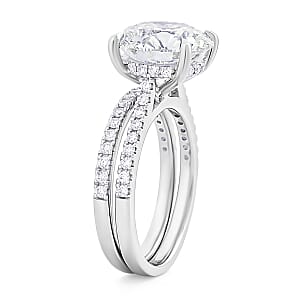 Luxuriant Lab Grown Diamond F VS2 5.54 ctw Ring in 14K White Gold (Size 6.0) 5.50 Grams
