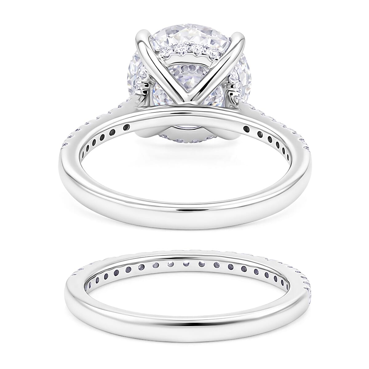 Luxuriant Lab Grown Diamond F VS2 5.54 ctw Ring in 14K White Gold (Size 6.0) 5.50 Grams image number 4