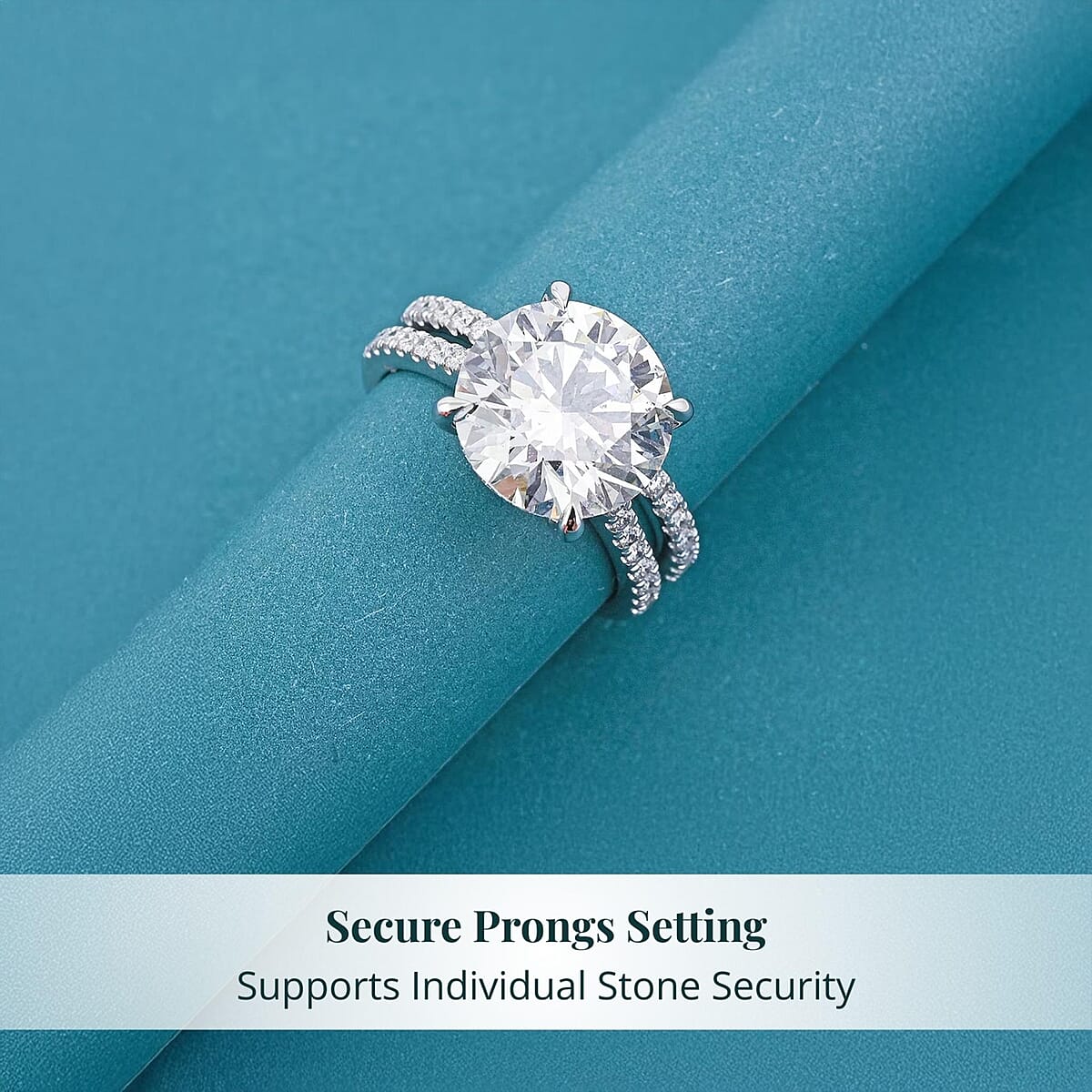 Luxuriant Lab Grown Diamond F VS2 5.54 ctw Ring in 14K White Gold (Size 8.0) 5.50 Grams image number 4