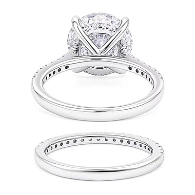 Luxuriant Lab Grown Diamond F VS2 5.54 ctw Ring in 14K White Gold (Size 8.0) 5.50 Grams