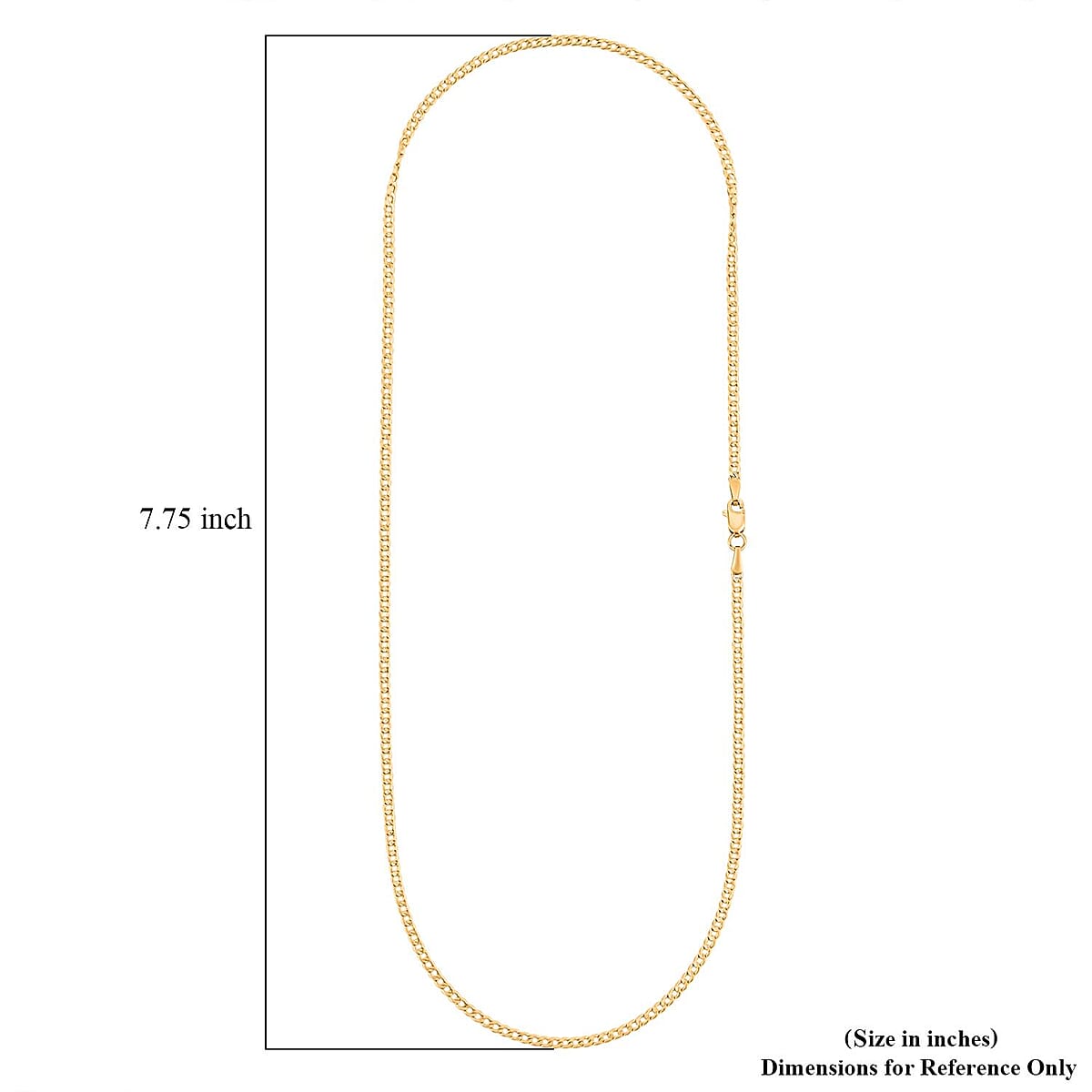 18K Yellow Gold 2mm Curb Chain Necklace 18 Inches 1.9 Grams image number 5