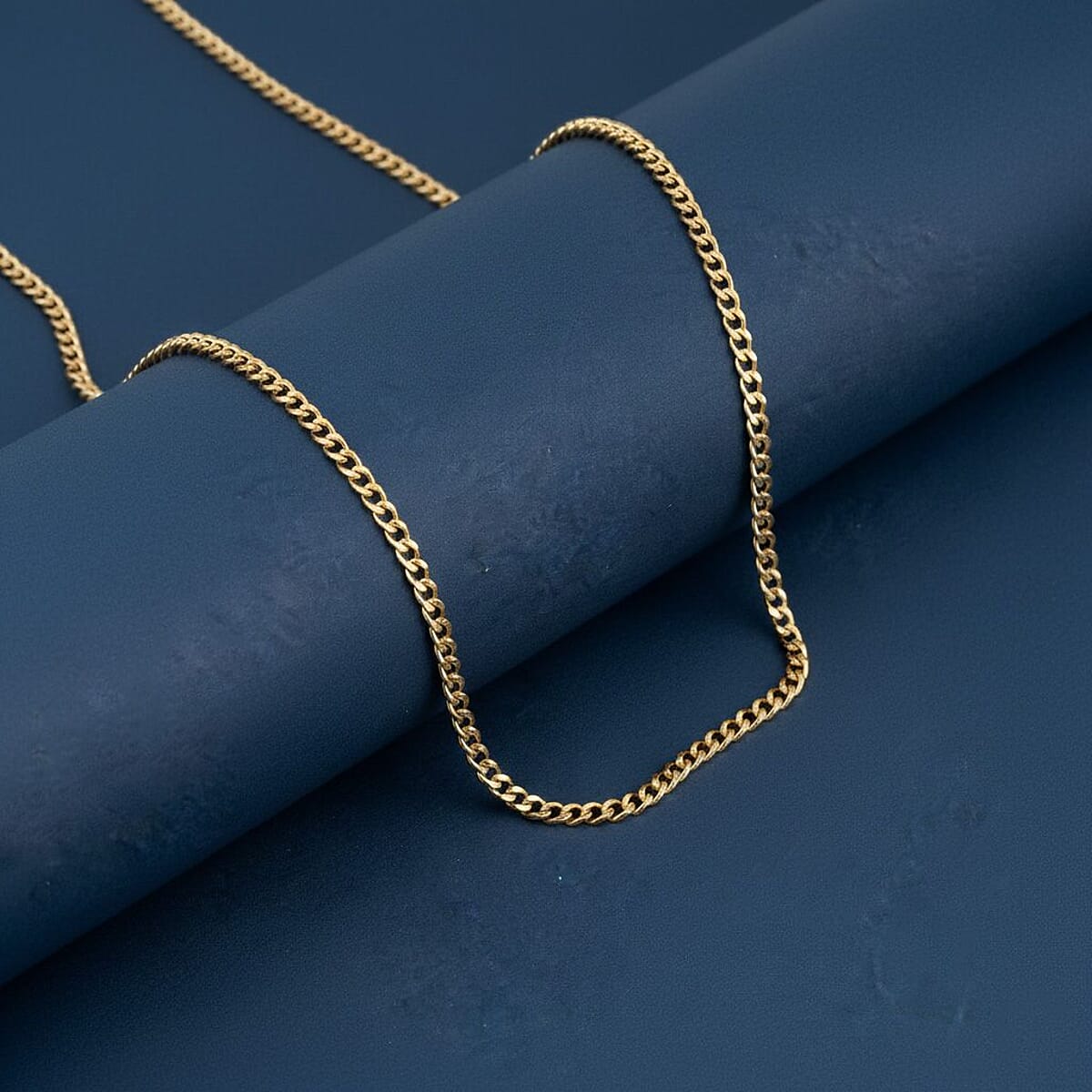 18K Yellow Gold 2mm Curb Chain Necklace 20 Inches 2 Grams image number 1