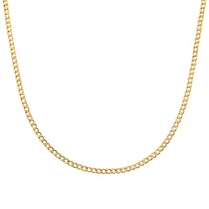 18K Yellow Gold 2mm Curb Chain Necklace 20 Inches 2 Grams
