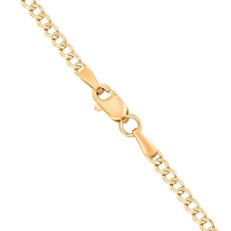 18K Yellow Gold 2mm Curb Chain Necklace 20 Inches 2 Grams