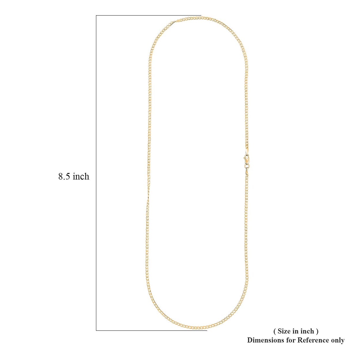 18K Yellow Gold 2mm Curb Chain Necklace 20 Inches 2 Grams image number 5