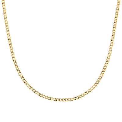 18K Yellow Gold 2mm Curb Chain Necklace 22 Inches 2.20 Grams