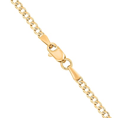 18K Yellow Gold 2mm Curb Chain Necklace 22 Inches 2.20 Grams
