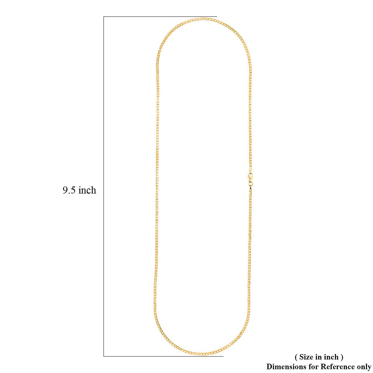 18K Yellow Gold 2mm Curb Chain Necklace 22 Inches 2.20 Grams image number 5