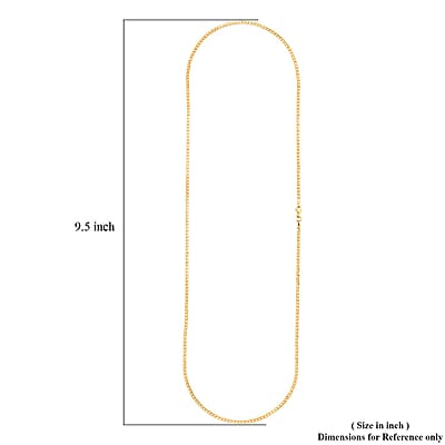 18K Yellow Gold 2mm Curb Chain Necklace 22 Inches 2.20 Grams