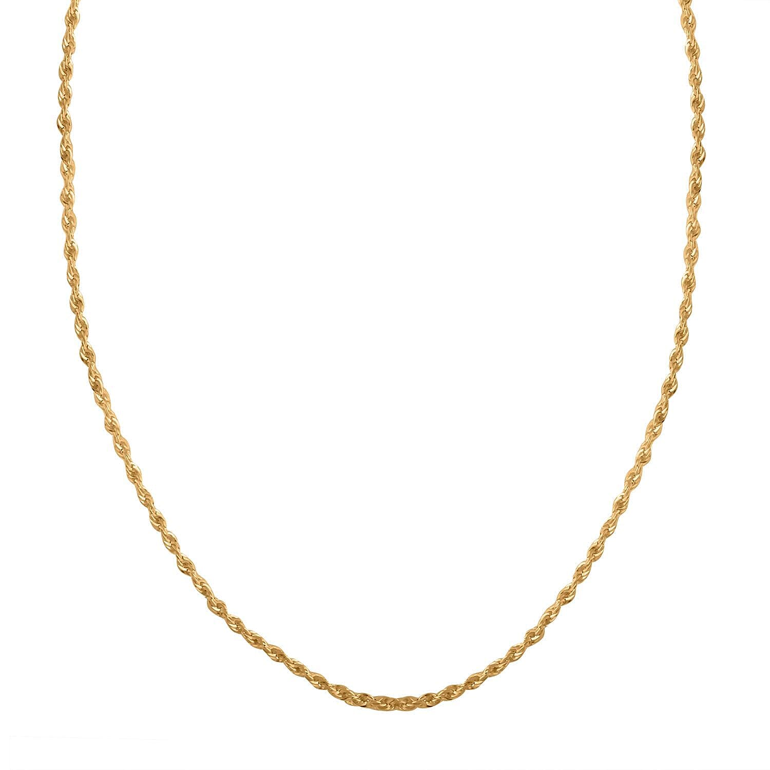18K Yellow Gold 1.8 mm Rope Necklace (20 Inches) (4.25 g)