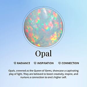 D'Joy Ethiopian Welo Opal, White Zircon Ring in Platinum Over Sterling Silver 1.60 ctw (Size 10.0)