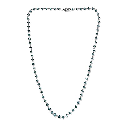  Certified & Appraised Luxoro AAA Lagoon Tourmaline Beaded 32 ctw Necklace 20 Inches in 10K White Gold 