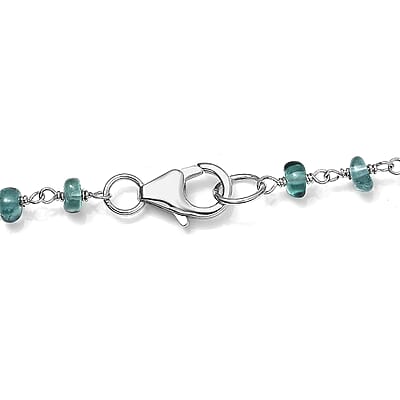  Certified & Appraised Luxoro AAA Lagoon Tourmaline Beaded 32 ctw Necklace 20 Inches in 10K White Gold 