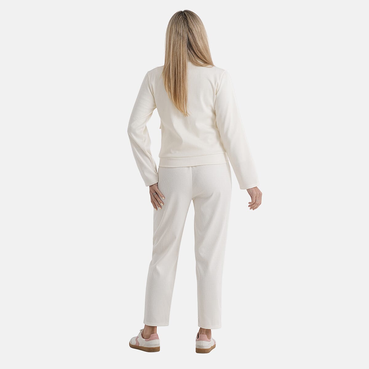 La Marey Cream 2pcs Knit Lounge Set - S/M image number 2