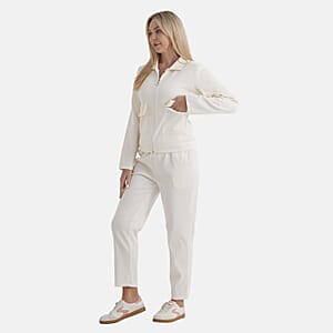 La Marey Cream 2pcs Knit Lounge Set - S/M