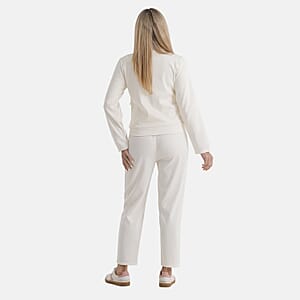 La Marey Cream 2pcs Knit Lounge Set - L/XL