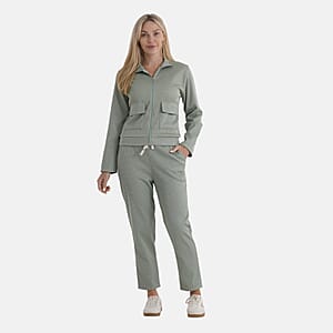 La Marey Sage Green 2pcs Knit Lounge Set - L/XL