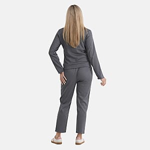 La Marey Grey 2pcs Knit Lounge Set - S/M