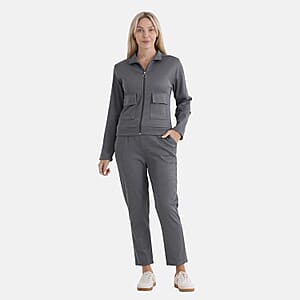 La Marey Grey 2pcs Knit Lounge Set - L/XL