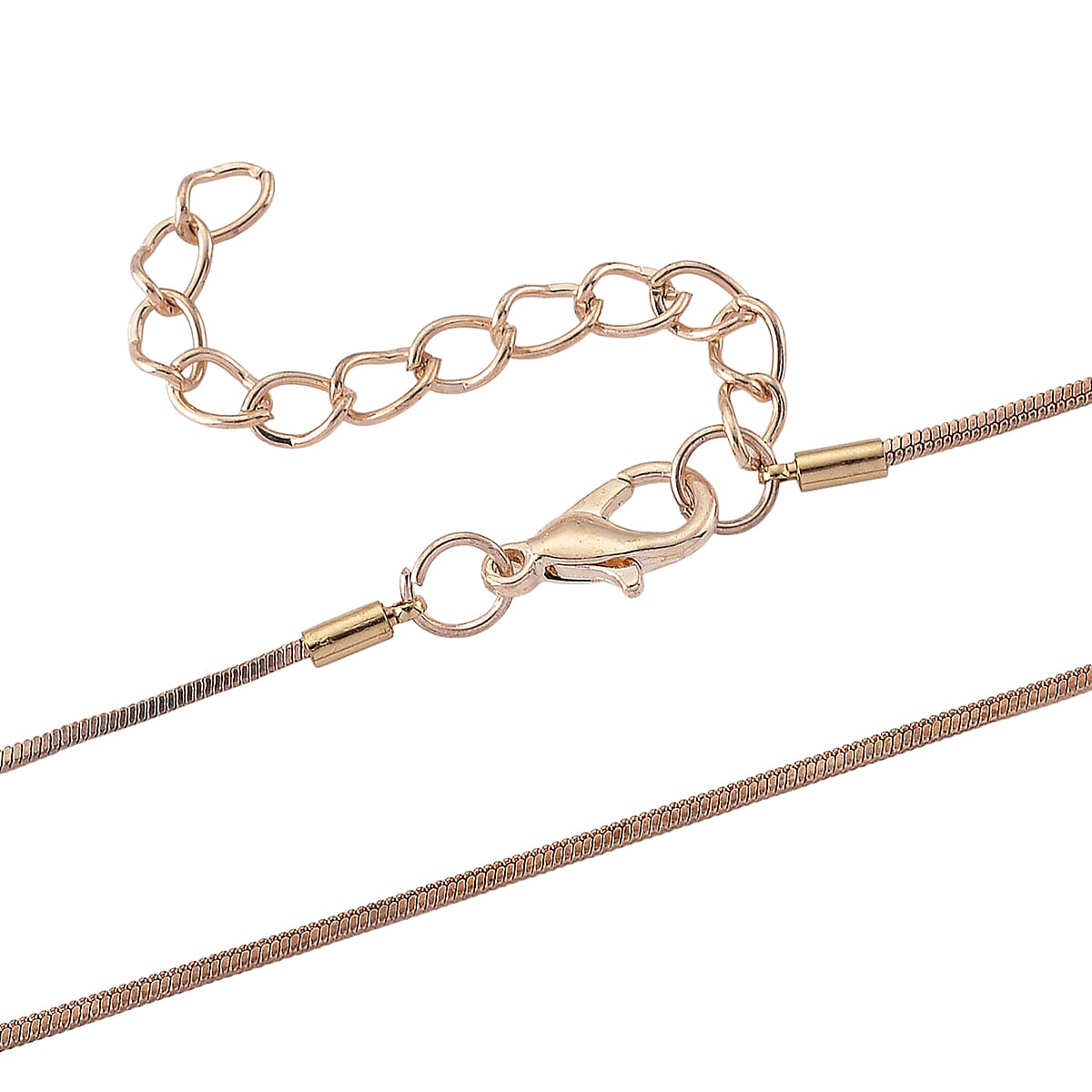 Simulated Fuchsia Sapphire and Austrian Crystal Elongated Pendant Necklace in Rosetone 24-26 Inches image number 5