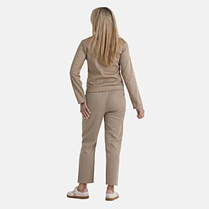 La Marey Beige 2pcs Knit Lounge Set - L/XL