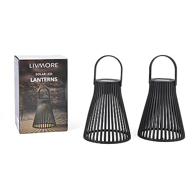 Livmore Black Set of 2pcs Solar LED Light