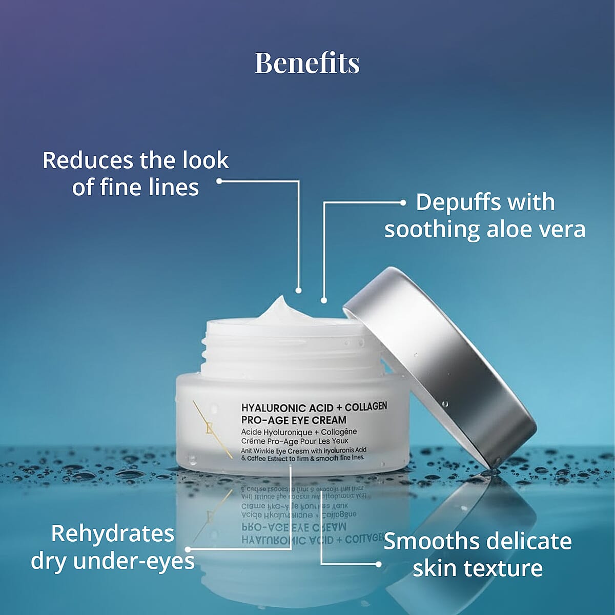 Erth Skin London Hyaluronic Acid + Collagen Pro Age Eye Cream 30ml image number 4