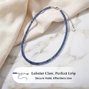 Doorbuster D'Joy Premium Kashmir Kyanite 95.00 ctw Beaded Necklace in Rhodium Over Sterling Silver 18-20 Inches