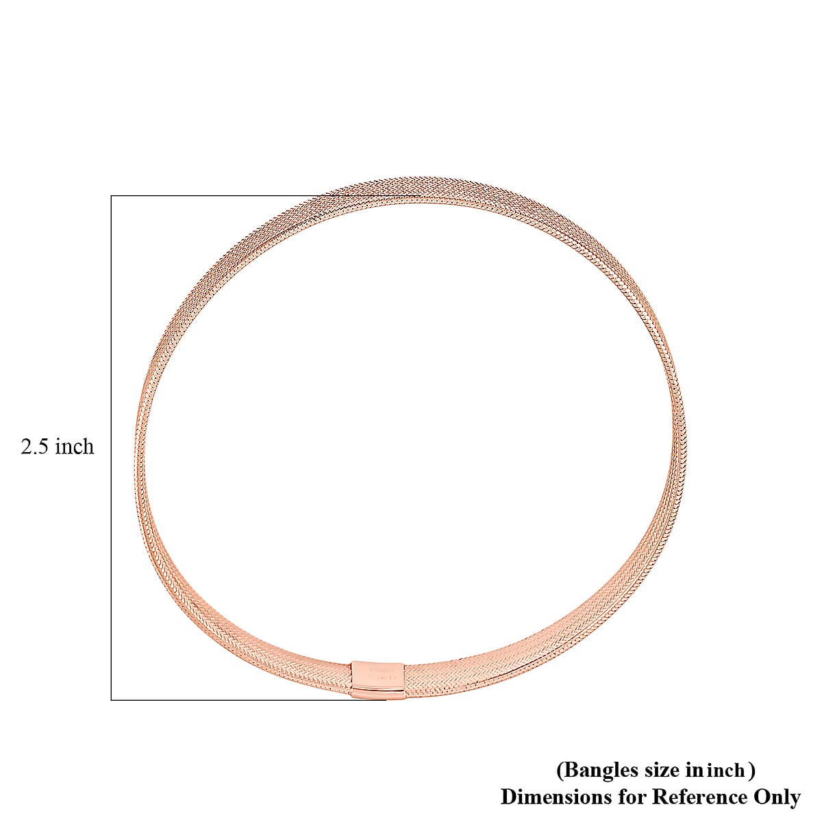 Italian Greek Key Mesh Bangle Bracelet in 10K Rose Gold (7.00 In) 1.57 Grams image number 5