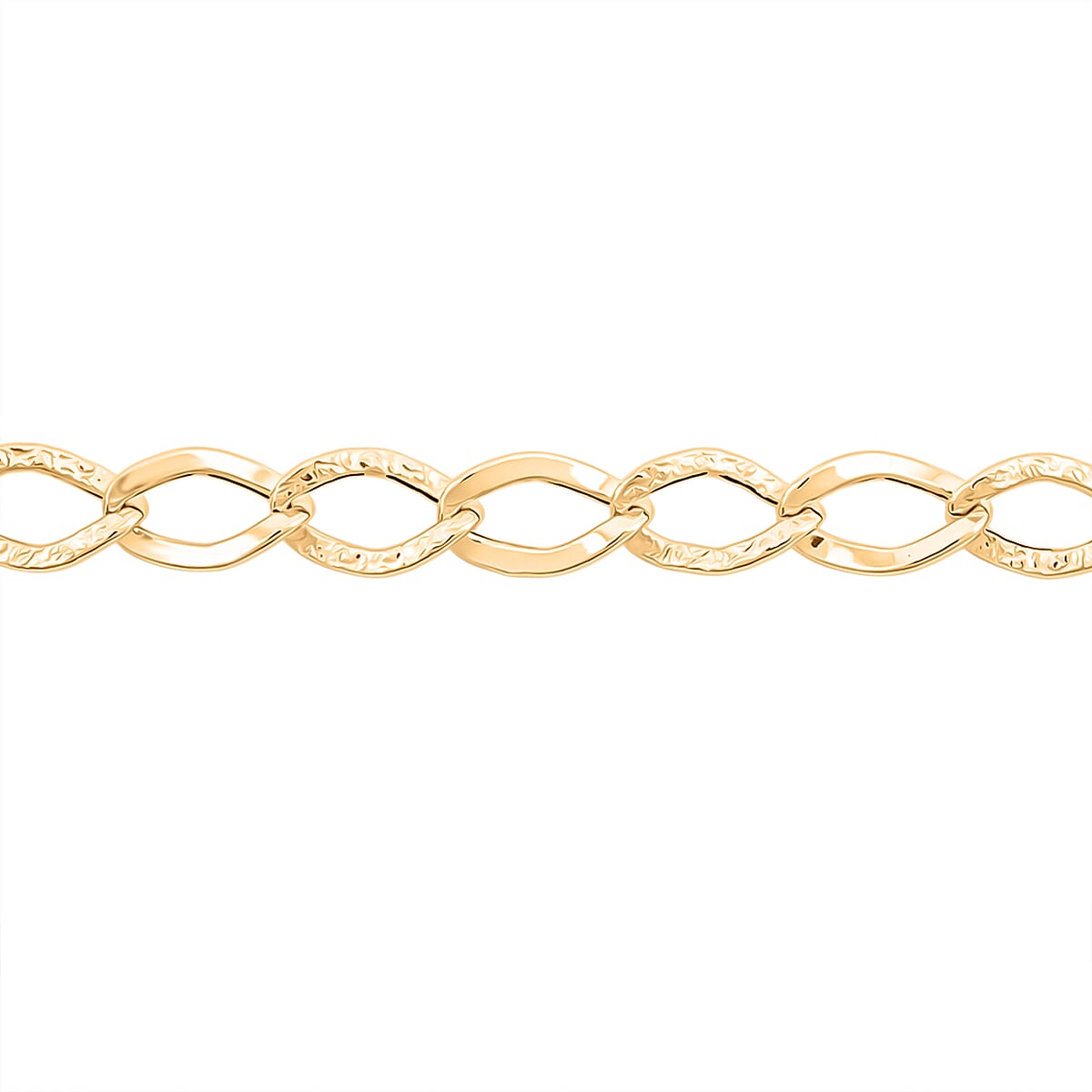 Italian Alternata Kite Grumetta Chain Bracelet in 10K Yellow Gold (7.50 In) 1.75 Grams image number 3