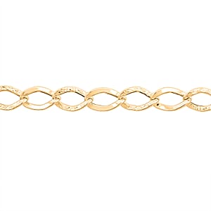 Italian Alternata Kite Grumetta Chain Bracelet in 10K Yellow Gold (7.50 In) 1.75 Grams