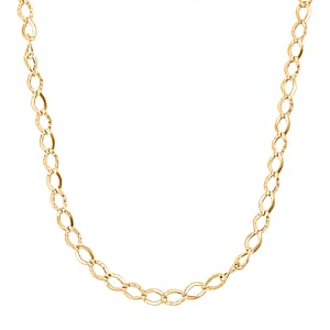 Italian Alternata Kite Grumetta Chain Necklace in 10K Yellow Gold 3.62 Grams 20 Inches