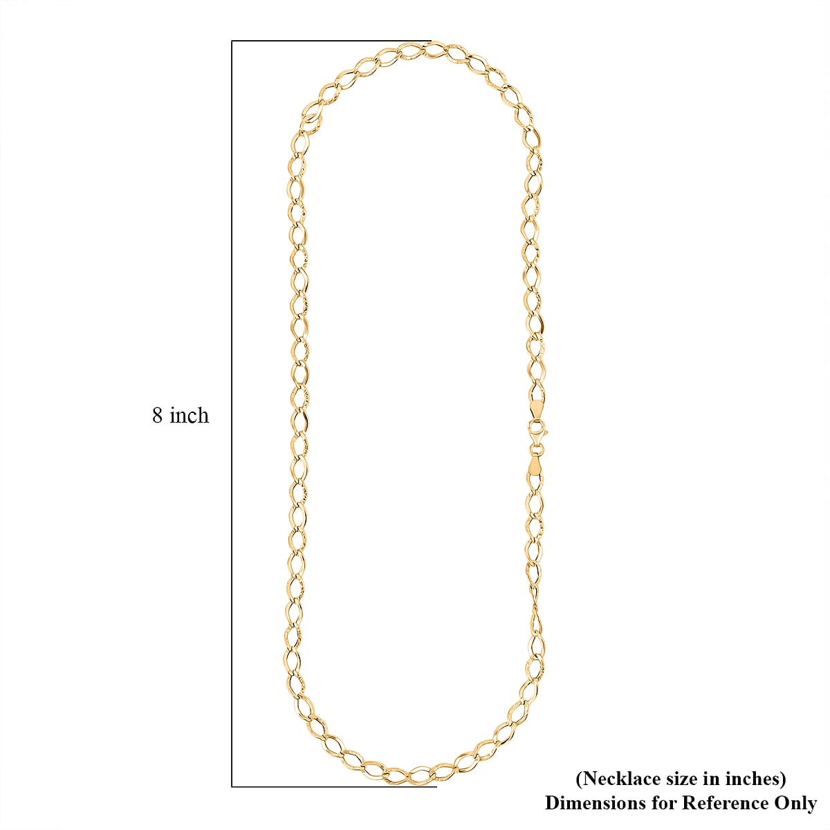 Italian Alternata Kite Grumetta Chain Necklace in 10K Yellow Gold 3.62 Grams 20 Inches image number 6