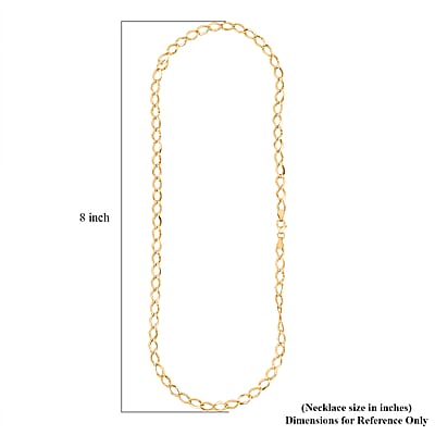 Italian Alternata Kite Grumetta Chain Necklace in 10K Yellow Gold 3.62 Grams 20 Inches