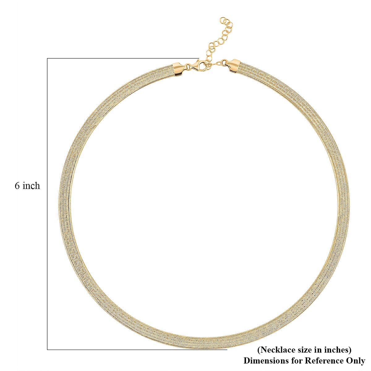 Italian Greek Key Mesh Omega Chain Necklace in 10K Yellow Gold 4.46 Grams 18-20 Inches image number 5